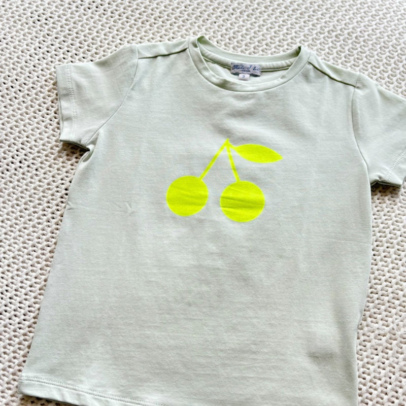 T.j - Korean Children Fashion - #childrensboutique - Mint Simple Cherry Short Sleeve Tee - 9