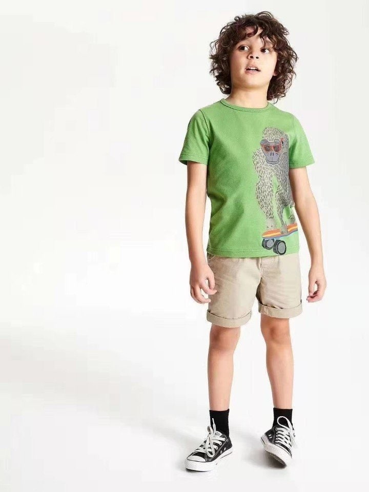 T.j - Korean Children Fashion - #designkidswear - Gorilla Boy Short Sleeve Tee - 2
