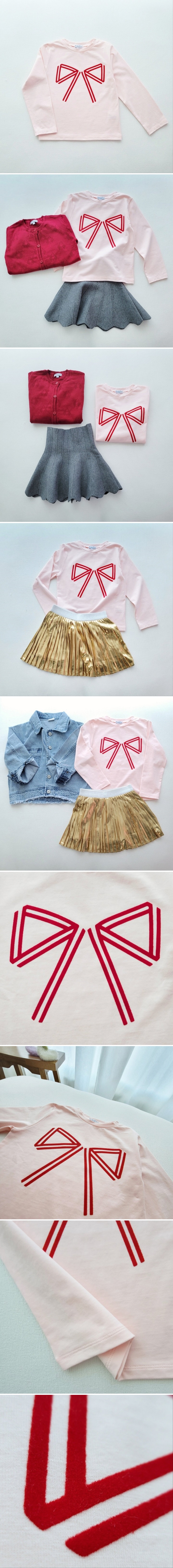 T.j - Korean Children Fashion - #designkidswear - Red Ribbon Tee