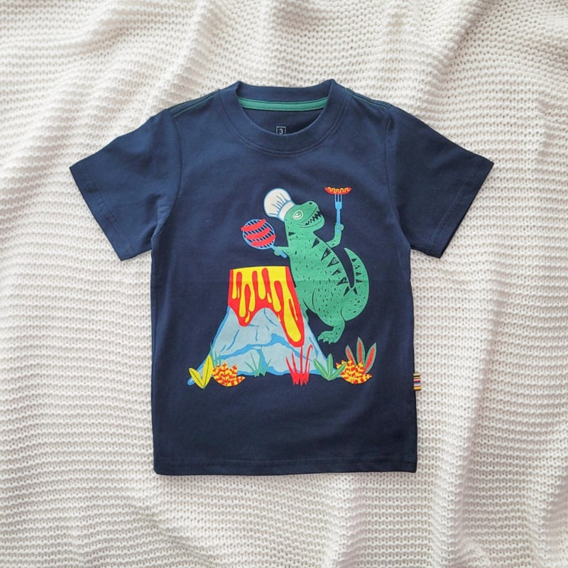 T.j - Korean Children Fashion - #kidsshorts - Paul Volcano Dino Tee
