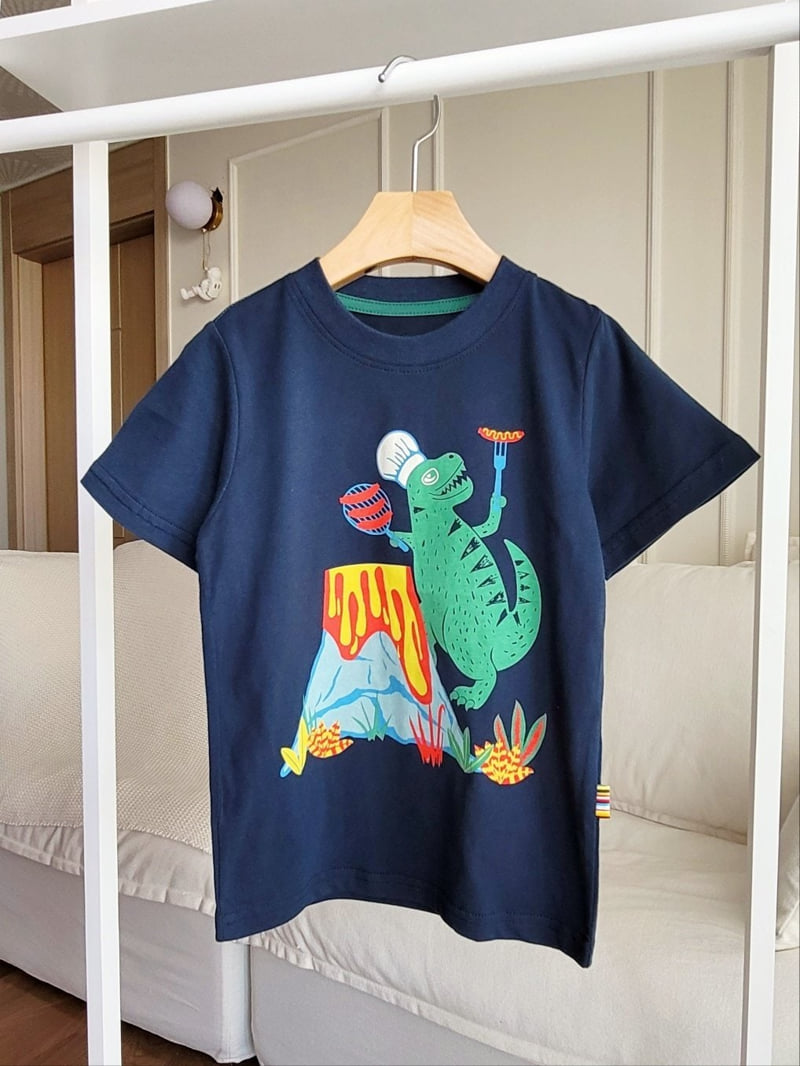 T.j - Korean Children Fashion - #kidzfashiontrend - Paul Volcano Dino Tee - 3
