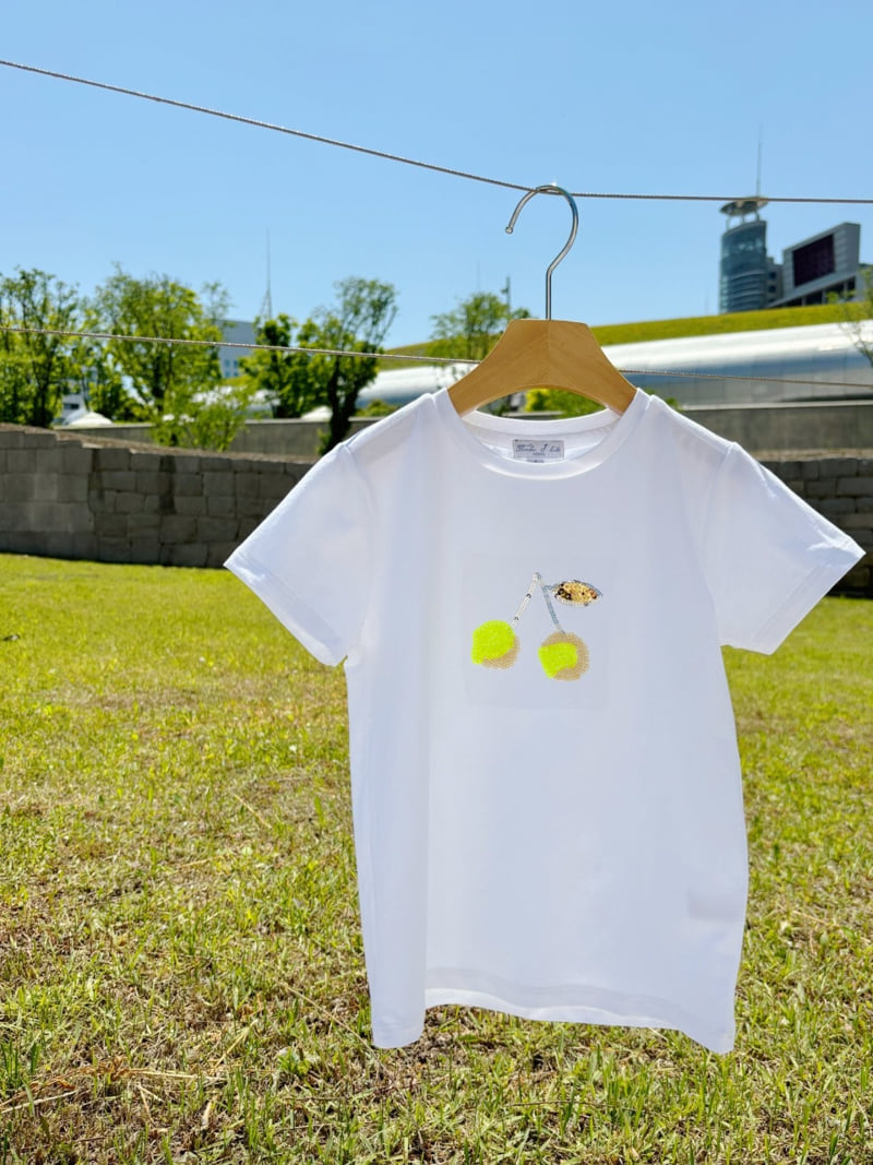 T.j - Korean Children Fashion - #magicofchildhood - Cherry Spangle Tee - 4