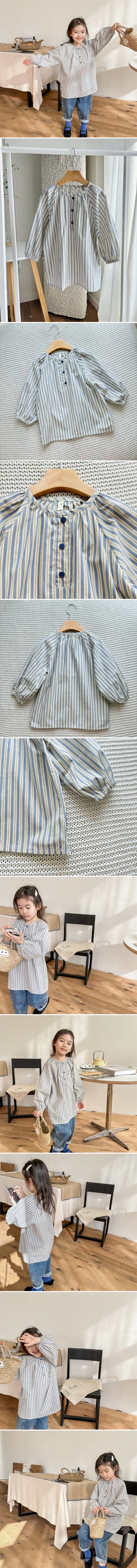 T.j - Korean Children Fashion - #minifashionista - Striped Long Blouse