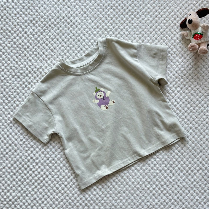 T.j - Korean Children Fashion - #prettylittlegirls - Egg Plant Tee