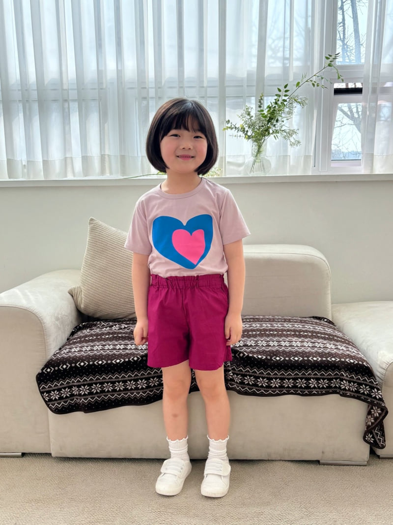 T.j - Korean Children Fashion - #stylishchildhood - Double Heart Short Sleeve Tee - 5
