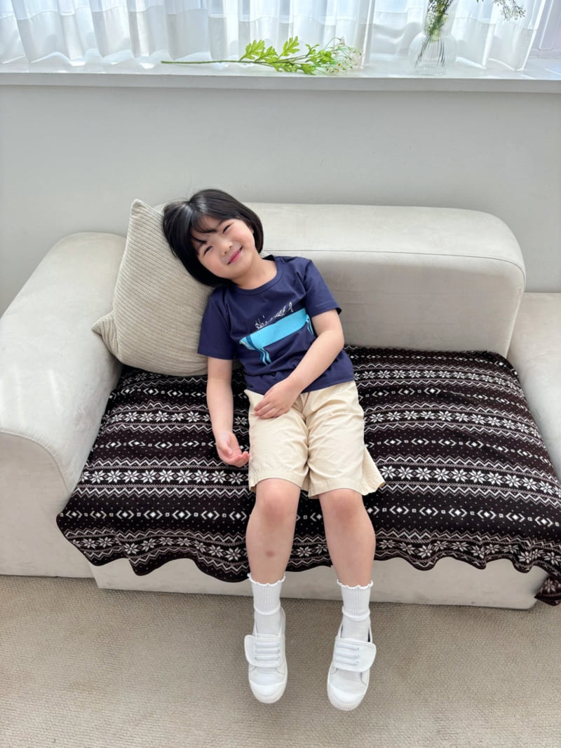 T.j - Korean Children Fashion - #toddlerclothing - Blue Puppy Short Sleeve Tee - 3