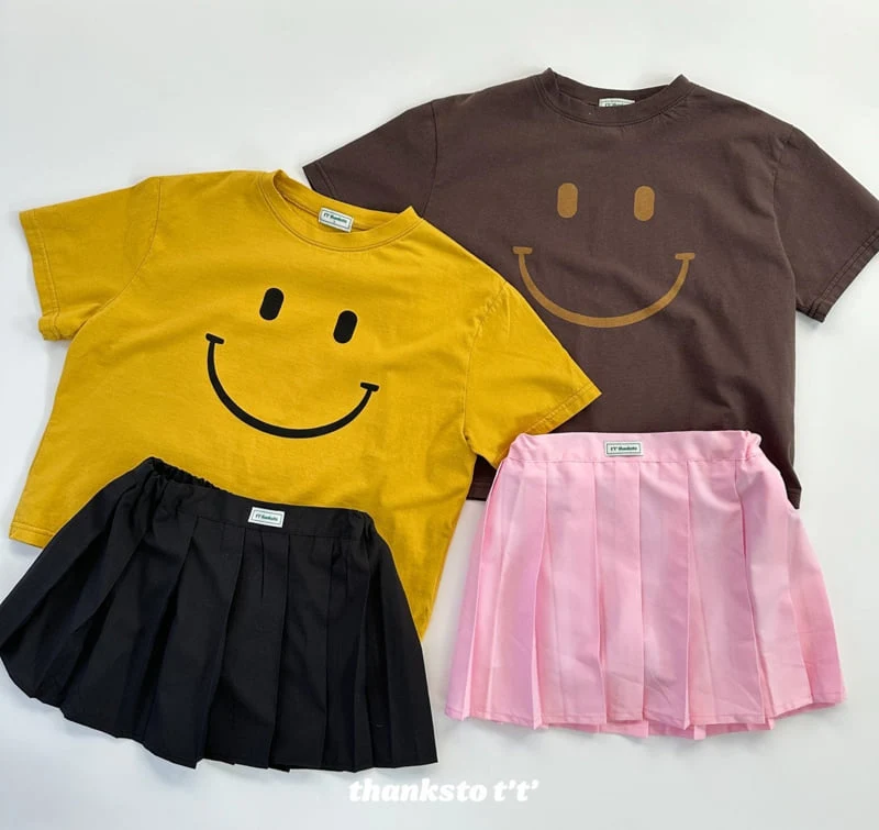 Thanksto TT - Korean Children Fashion - #discoveringself - Smile Tee (Junior) - 3