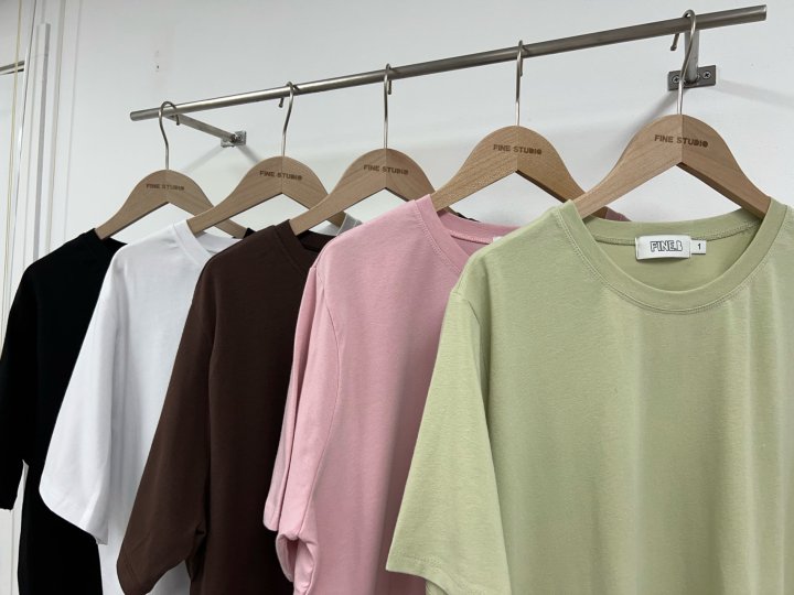 The Fine.b - Korean Women Fashion - #momslook - Basic Span Round Short Sleeve Tee