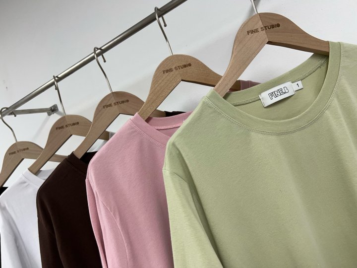 The Fine.b - Korean Women Fashion - #momslook - Basic Span Round Short Sleeve Tee - 3