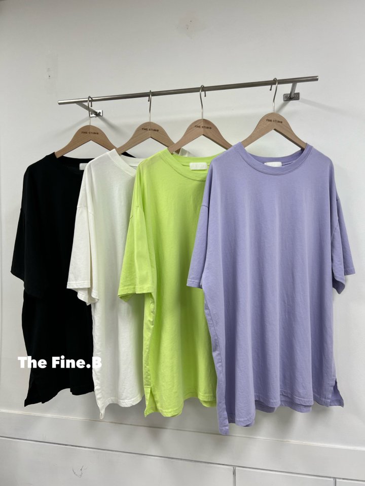 The Fine.b - Korean Women Fashion - #momslook - Fine Loose Fit Round Short Sleeve Tee - 5
