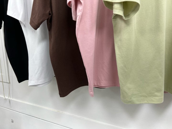 The Fine.b - Korean Women Fashion - #womensfashion - Basic Span Round Short Sleeve Tee - 2