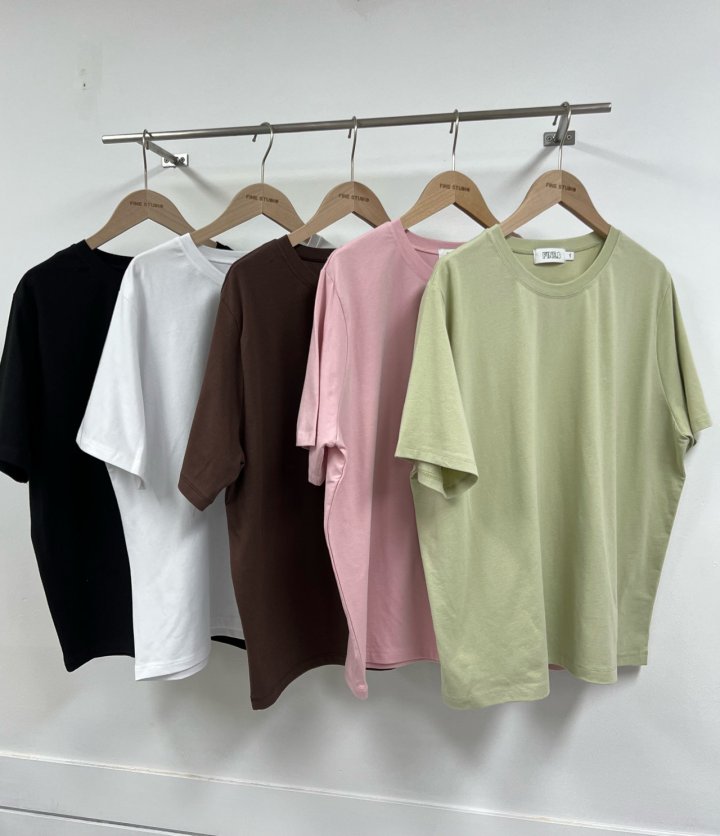 The Fine.b - Korean Women Fashion - #womensfashion - Basic Span Round Short Sleeve Tee - 6