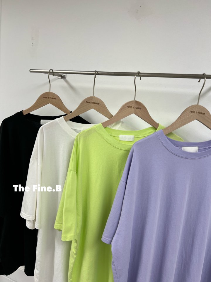 The Fine.b - Korean Women Fashion - #womensfashion - Fine Loose Fit Round Short Sleeve Tee - 2