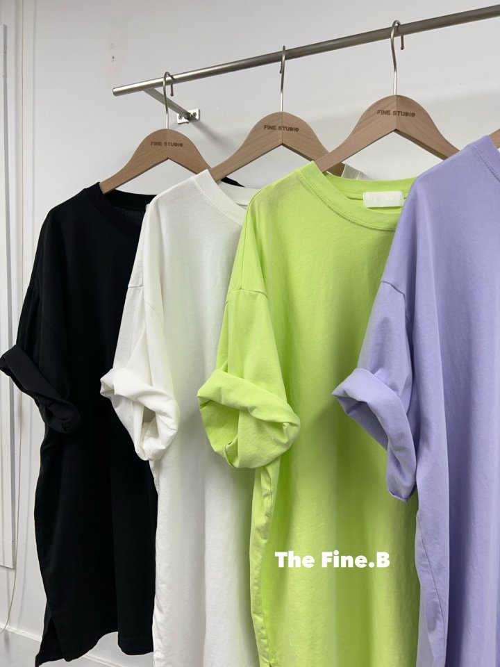 The Fine.b - Korean Women Fashion - #momslook - Fine Loose Fit Round Short Sleeve Tee - 4