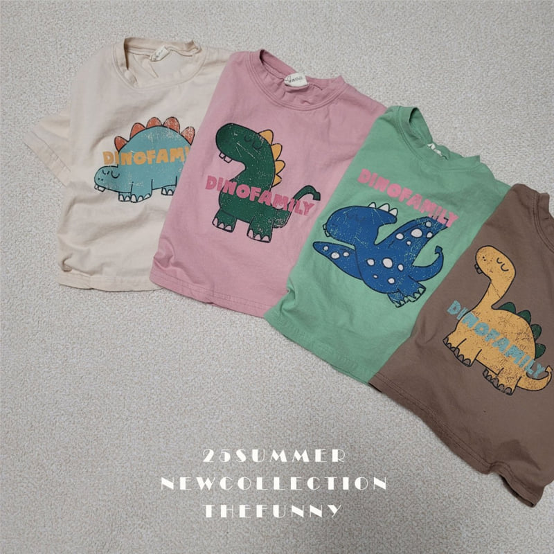 The Funny - Korean Children Fashion - #Kfashion4kids - Dino Family Tee - 11