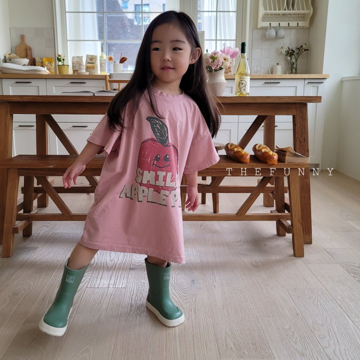 The Funny - Korean Children Fashion - #prettylittlegirls - Apple One-piece - 4