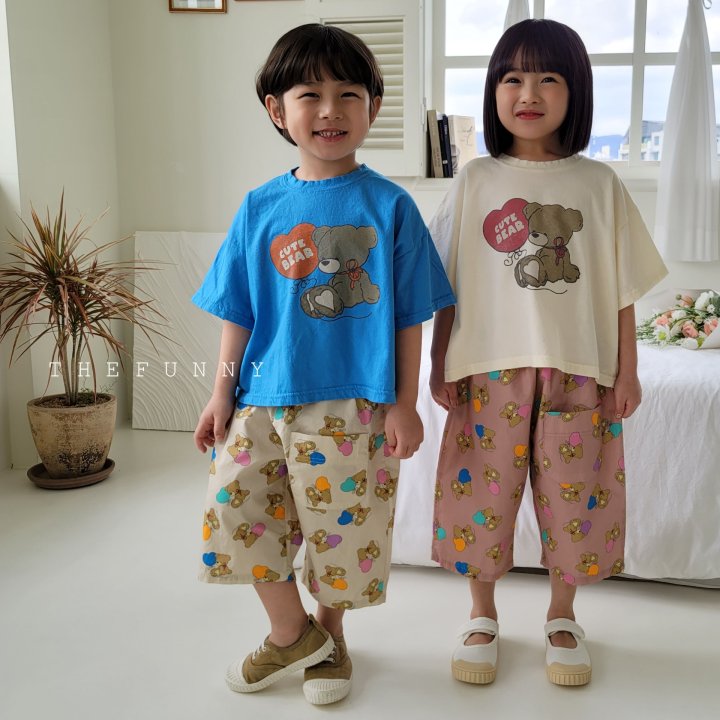 The Funny - Korean Children Fashion - #designkidswear - Bear Box Semi Crop Tee - 2
