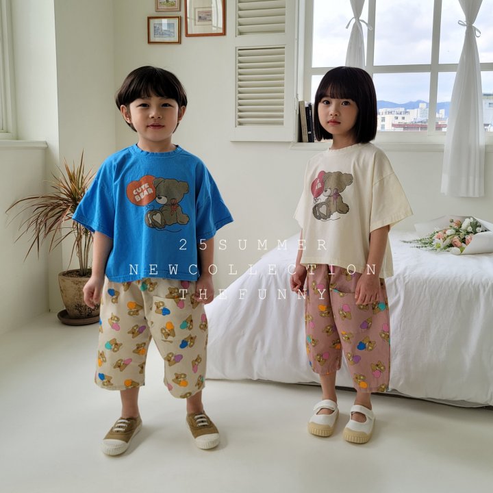 The Funny - Korean Children Fashion - #discoveringself - Bear Box Semi Crop Tee - 4