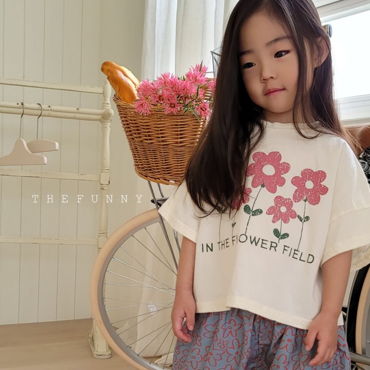 The Funny - Korean Children Fashion - #fashionkids - Flower Garden Semi Crop Tee