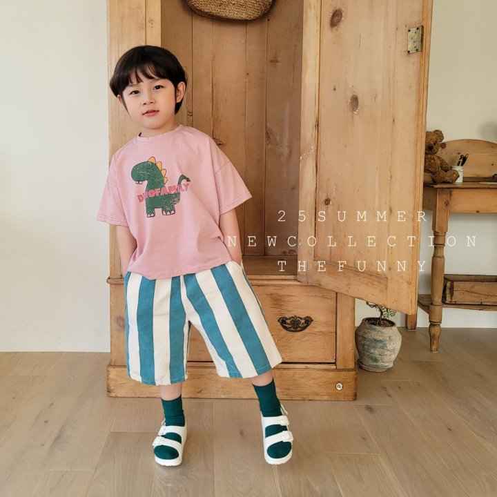The Funny - Korean Children Fashion - #kidsshorts - Dino Family Tee - 8