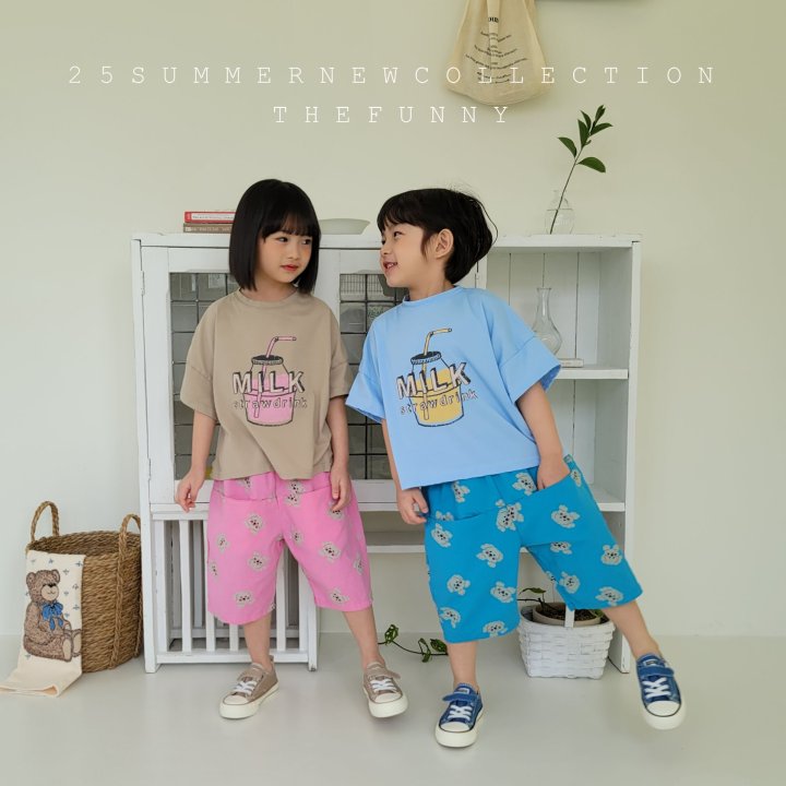 The Funny - Korean Children Fashion - #kidsshorts - Milk Semi Crop Tee - 3