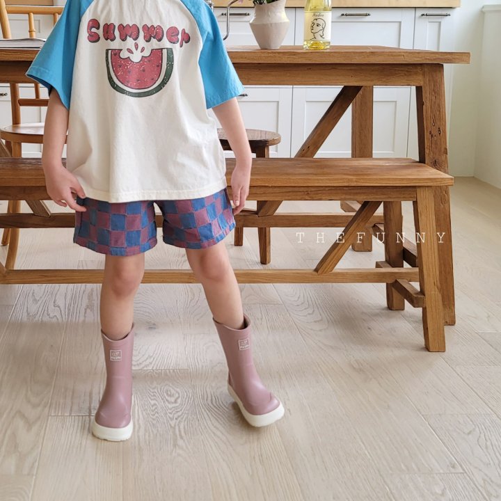 The Funny - Korean Children Fashion - #kidsshorts - Two Tone Denim Pants - 5