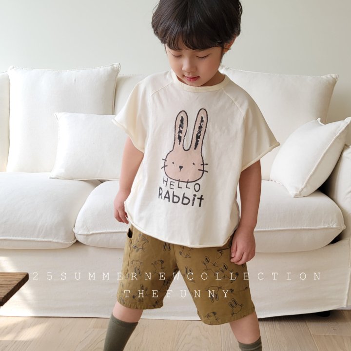 The Funny - Korean Children Fashion - #kidsshorts - Hello Rabbit Tee - 10