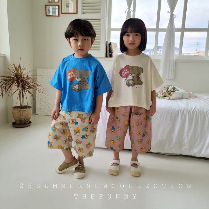 The Funny - Korean Children Fashion - #kidsshorts - Bear Box Semi Crop Tee - 5