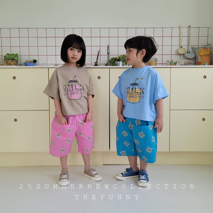 The Funny - Korean Children Fashion - #kidsshorts - Milk Semi Crop Tee - 4