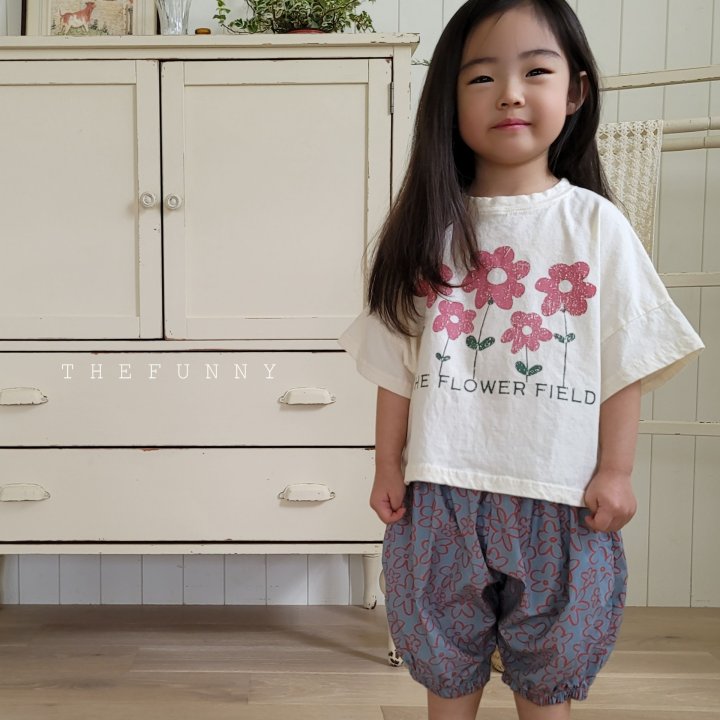 The Funny - Korean Children Fashion - #littlefashionista - Flower Garden Semi Crop Tee - 6