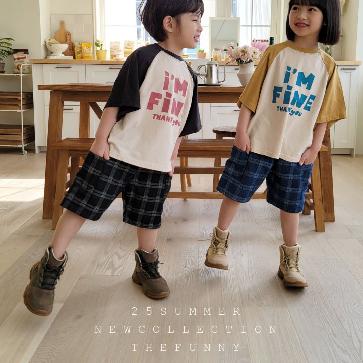 The Funny - Korean Children Fashion - #magicofchildhood - Check Denim Pants - 2