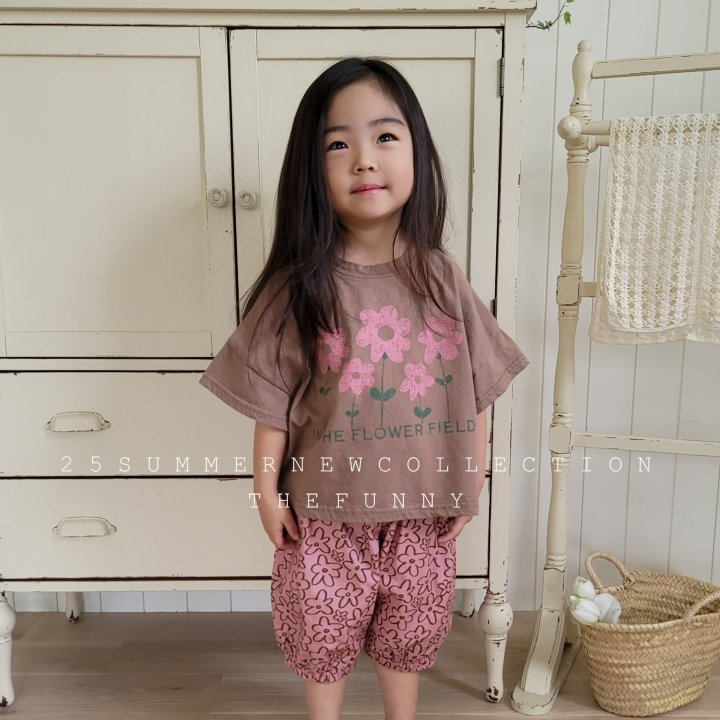The Funny - Korean Children Fashion - #magicofchildhood - Flower Garden Semi Crop Tee - 7