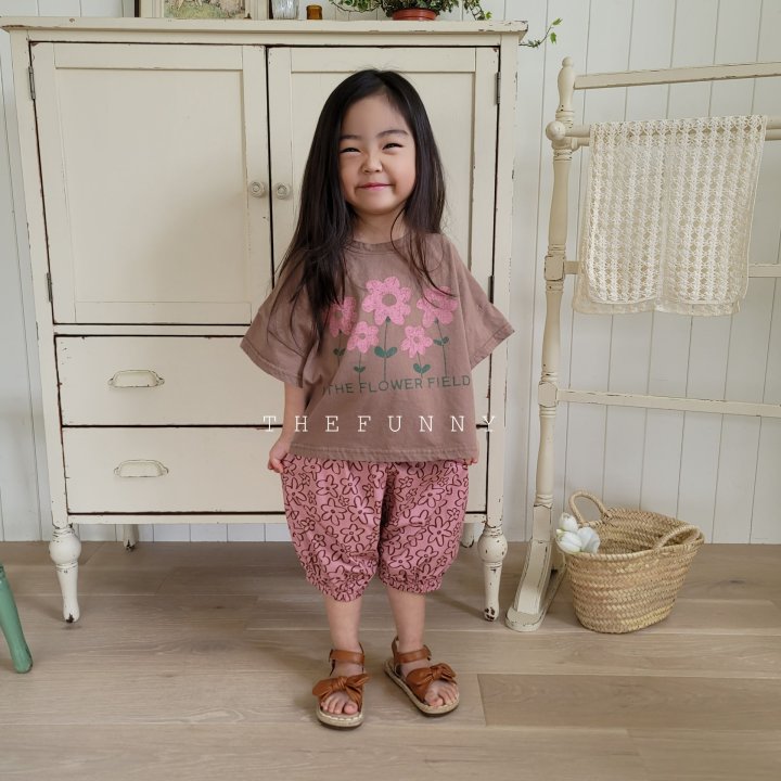 The Funny - Korean Children Fashion - #minifashionista - Flower Garden Semi Crop Tee - 8