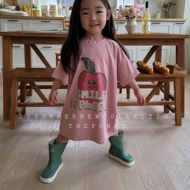 The Funny - Korean Children Fashion - #prettylittlegirls - Apple One-piece - 3