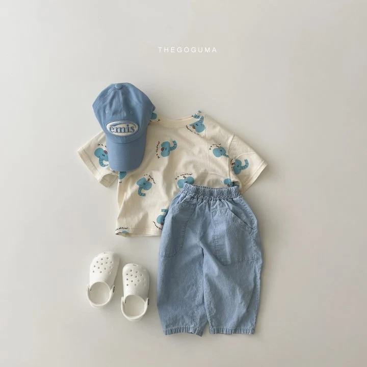 Thegoguma - Korean Children Fashion - #prettylittlegirls - Linen Blue Out Pocket Pants - 4