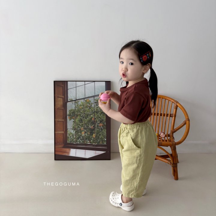 Thegoguma - Korean Children Fashion - #childrensboutique - Linen Blue Out Pocket Pants - 6