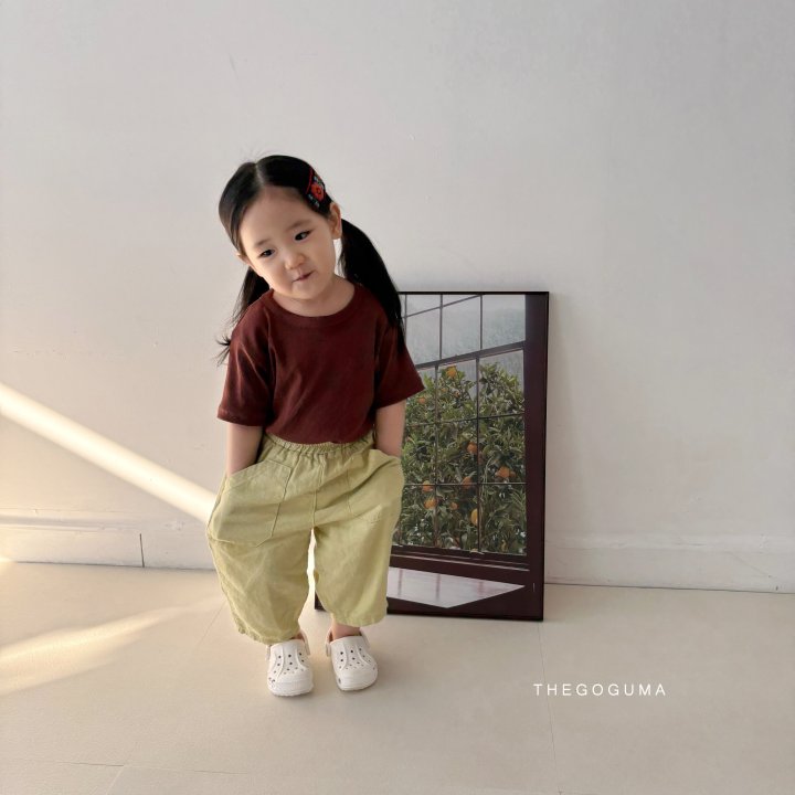 Thegoguma - Korean Children Fashion - #designkidswear - Linen Blue Out Pocket Pants - 7