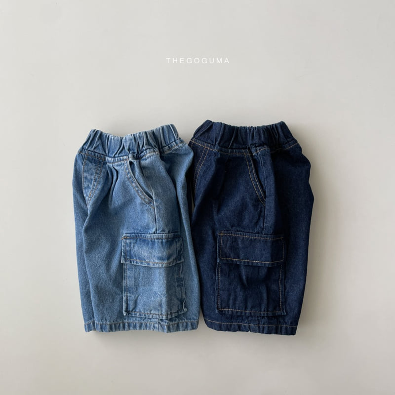 Thegoguma - Korean Children Fashion - #kidsshorts - Half Blue Pants - 12