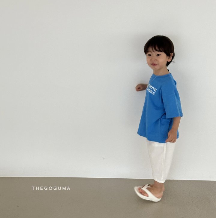 Thegoguma - Korean Children Fashion - #kidsstore - Linen Blue Out Pocket Pants - 11