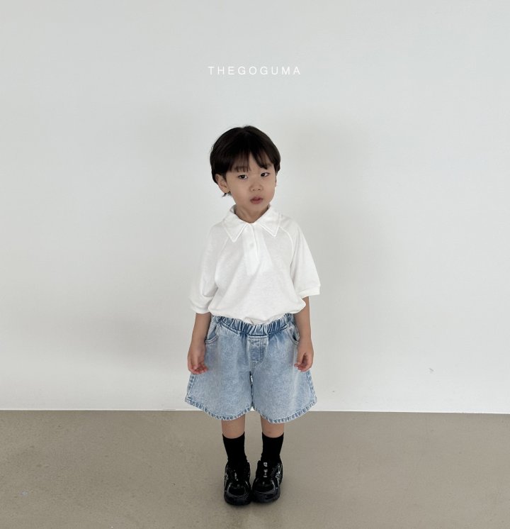 Thegoguma - Korean Children Fashion - #magicofchildhood - High Plain Collar Tee - 5