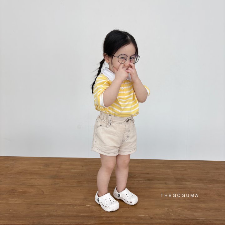 Thegoguma - Korean Children Fashion - #prettylittlegirls - High Stripe Collar Tee - 6