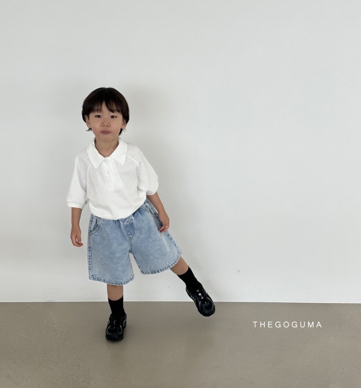 Thegoguma - Korean Children Fashion - #toddlerclothing - High Plain Collar Tee - 9