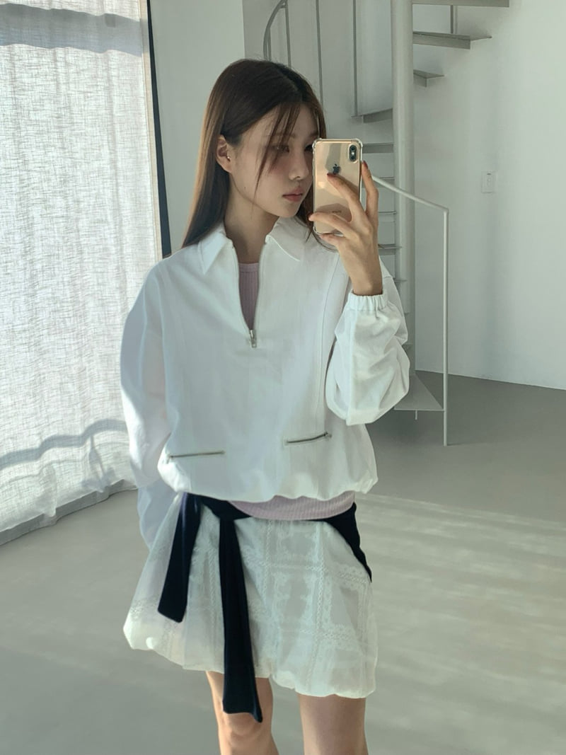 Unbound - Korean Women Fashion - #momslook - Standard Zip-up Anorak - 8