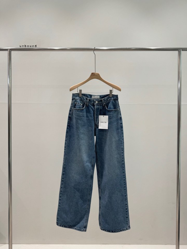 Unbound - Korean Women Fashion - #momslook - Button Denim Pants