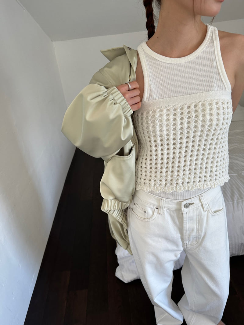 Unbound - Korean Women Fashion - #momslook - Button Ivory Denim Pants - 6