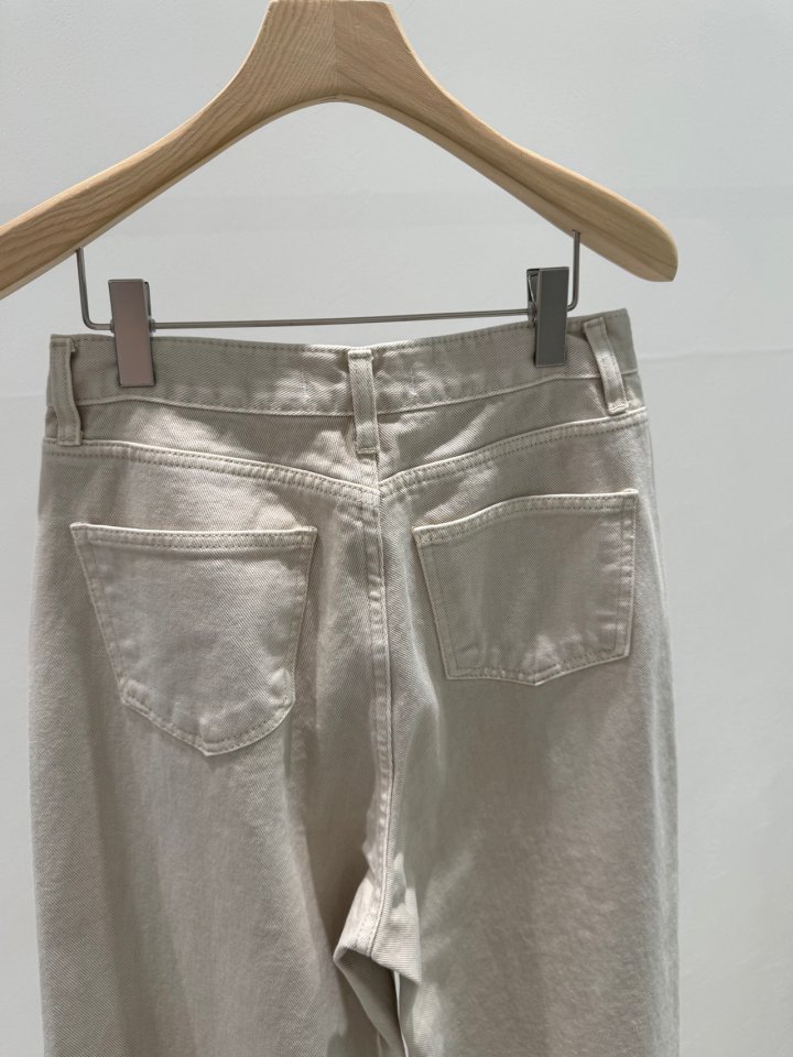 Unbound - Korean Women Fashion - #womensfashion - Beige Dying Denim Pants - 4