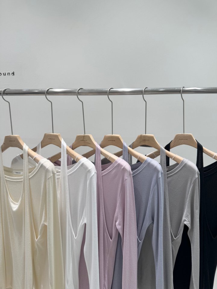 Unbound - Korean Women Fashion - #momslook - Holter Neck Tee - 3