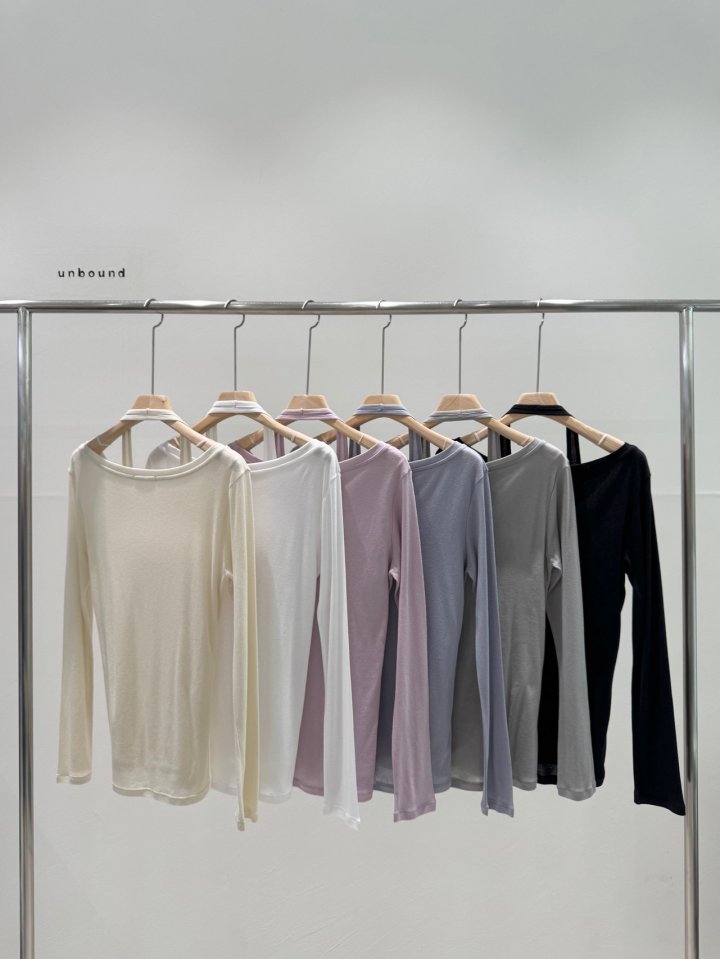 Unbound - Korean Women Fashion - #momslook - Holter Neck Tee - 4