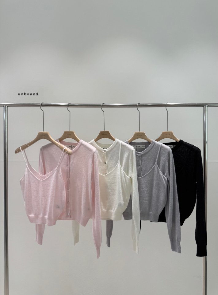 Unbound - Korean Women Fashion - #momslook - Melona Sleeveless Cardigan Set