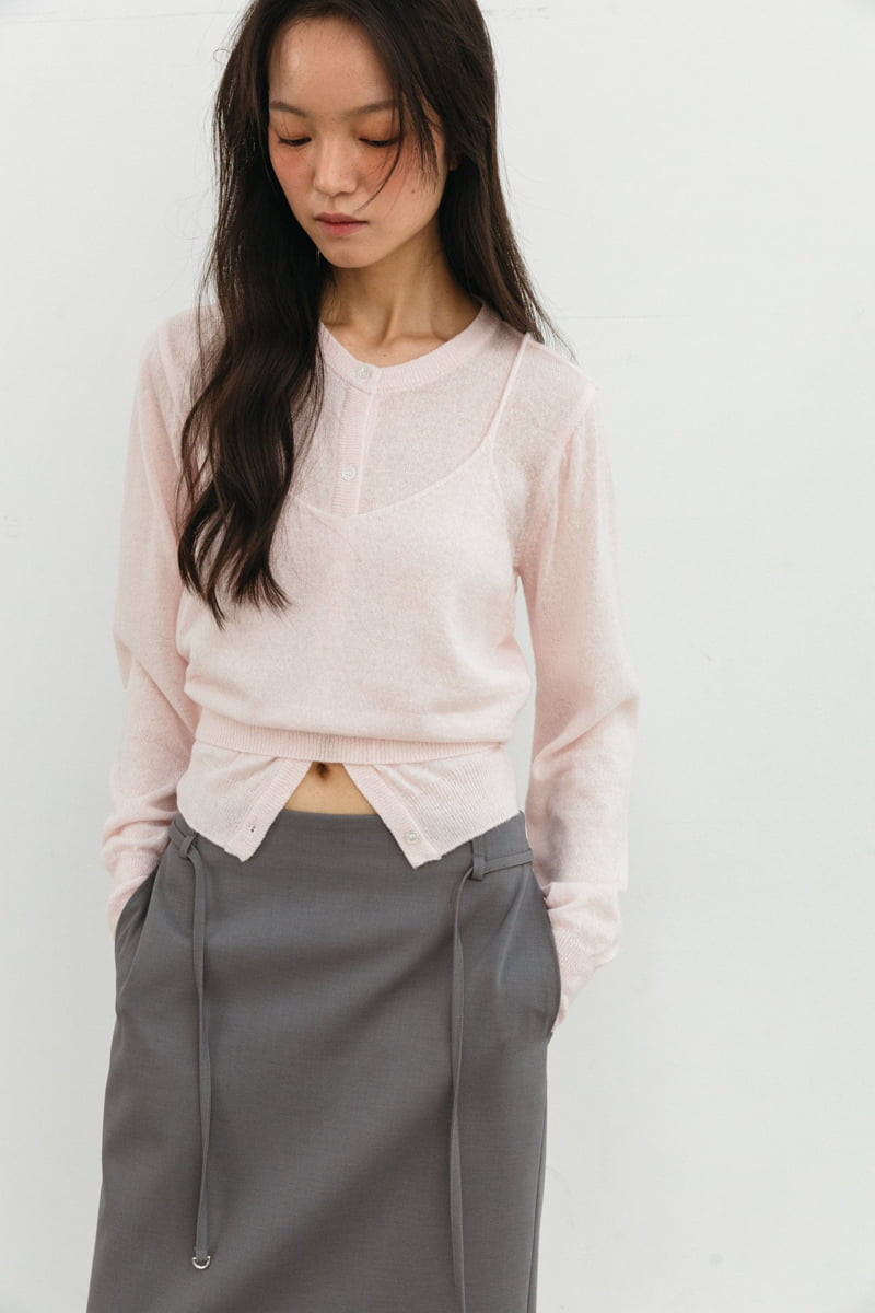 Unbound - Korean Women Fashion - #momslook - Melona Sleeveless Cardigan Set - 11